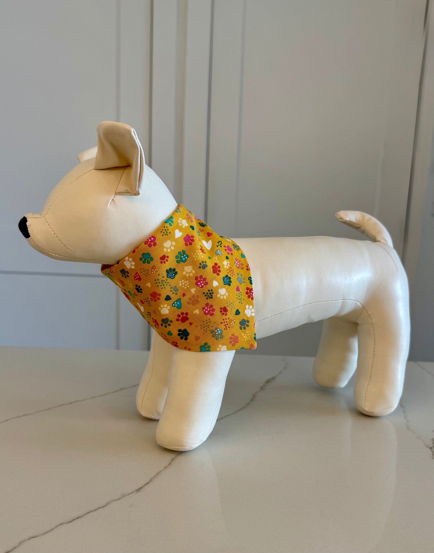 Yellow Paws Dog Bandana