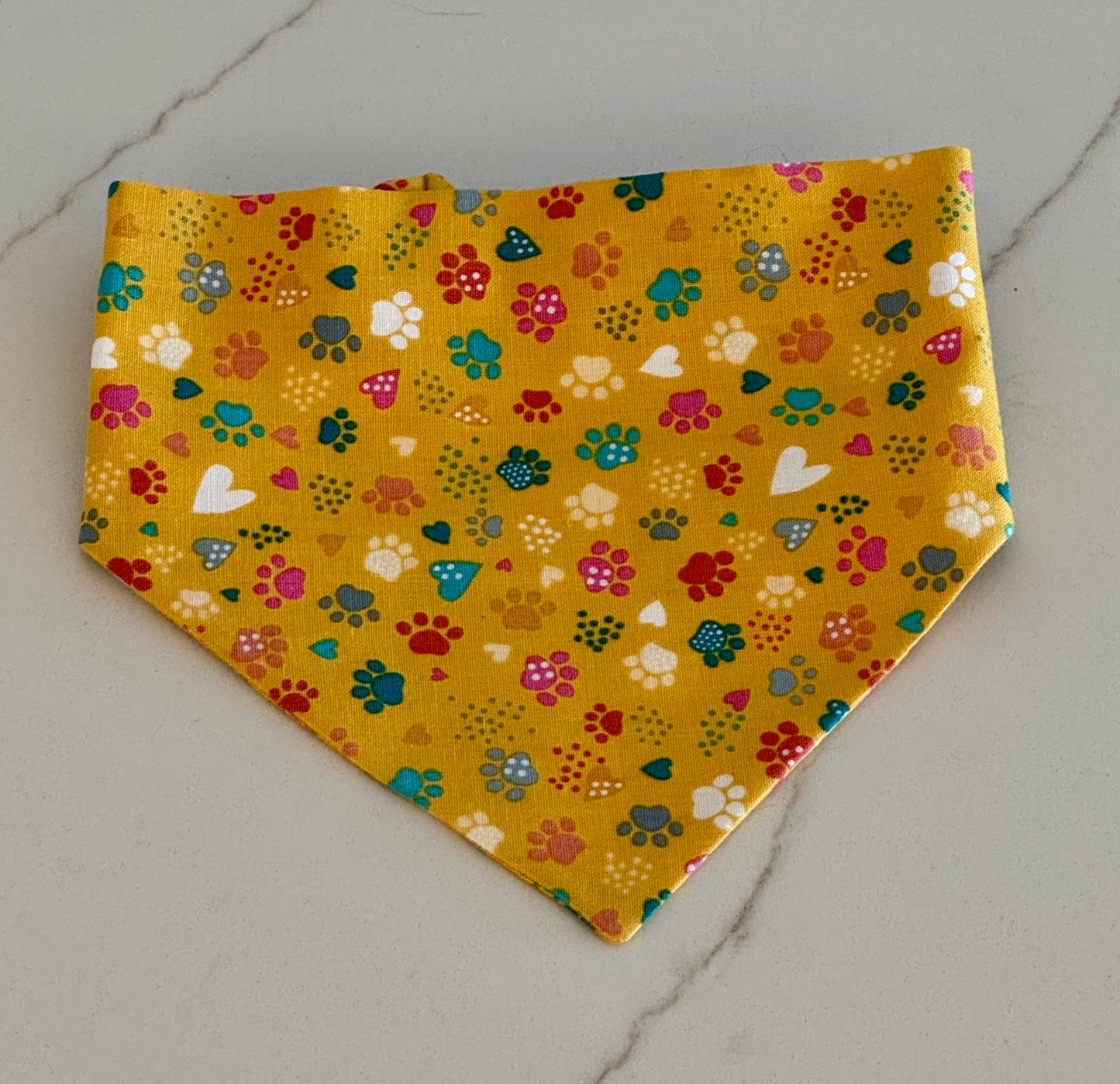 Yellow Paws Dog Bandana