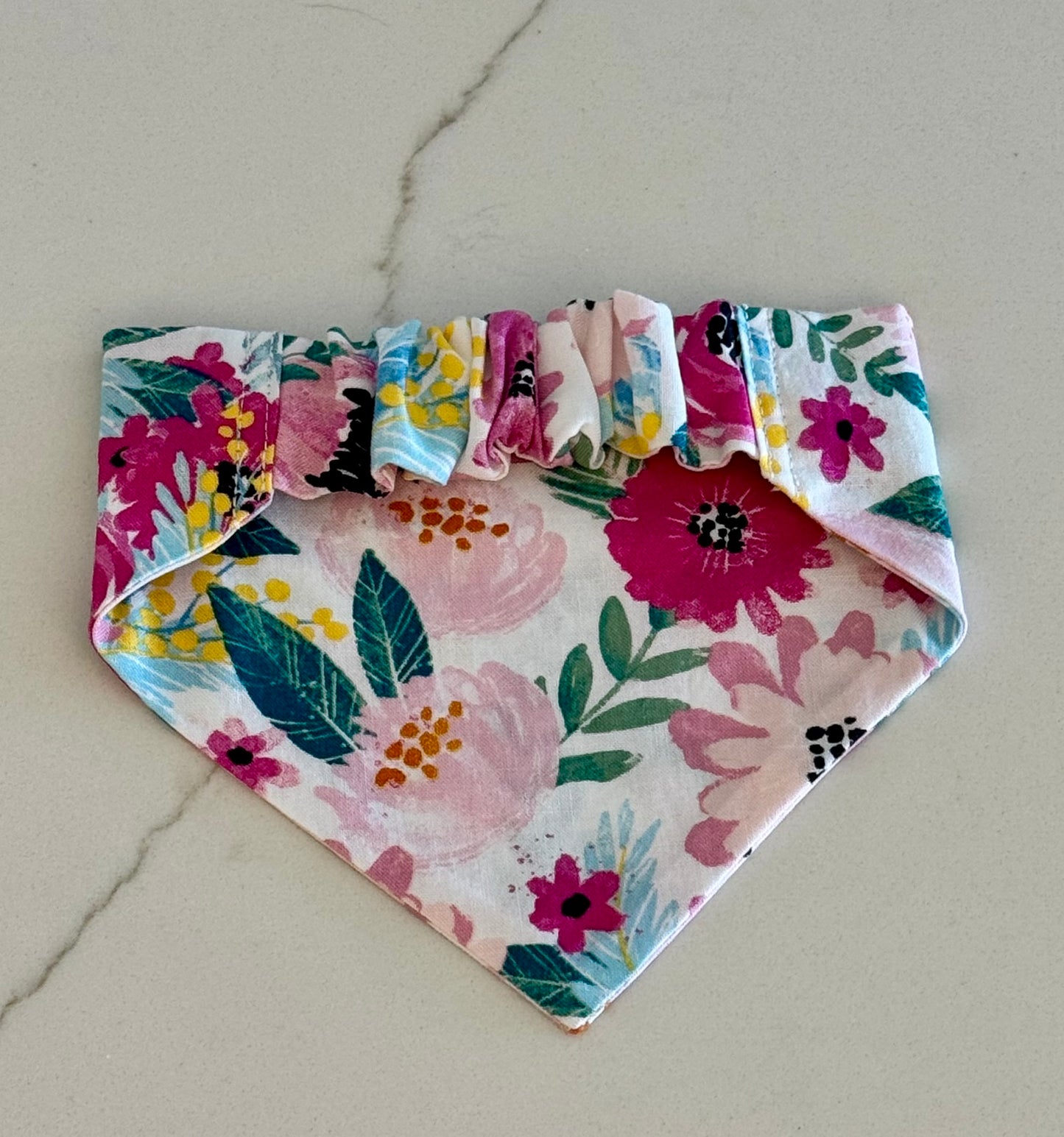 Pink Floral Dog Bandana