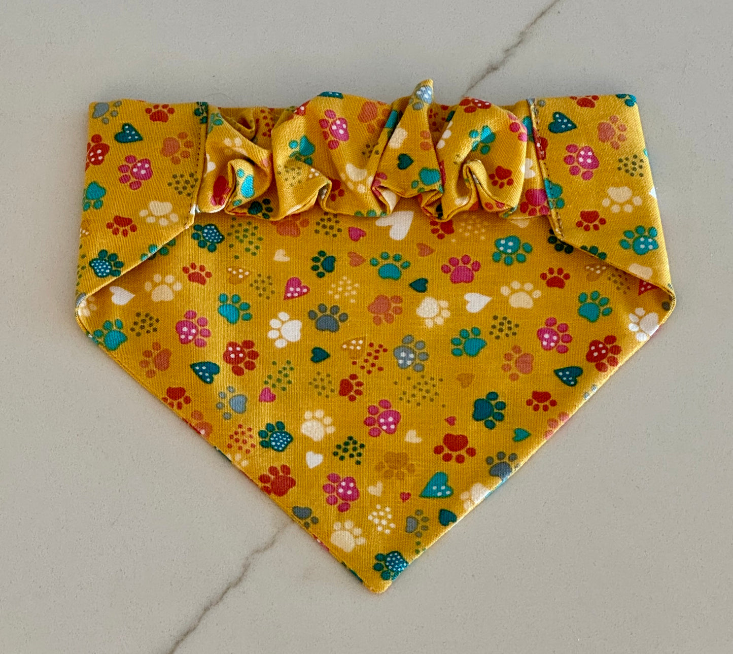 Yellow Paws Dog Bandana