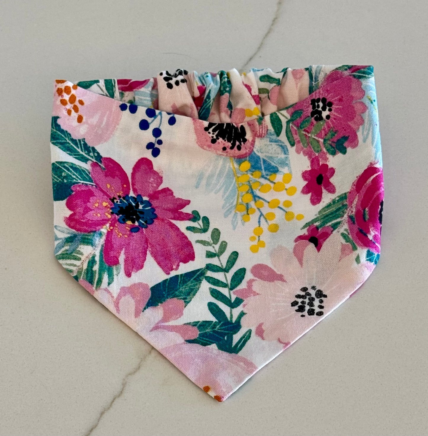 Pink Floral Dog Bandana