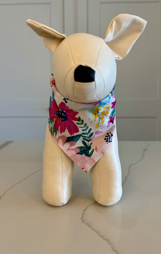 Pink Floral Dog Bandana